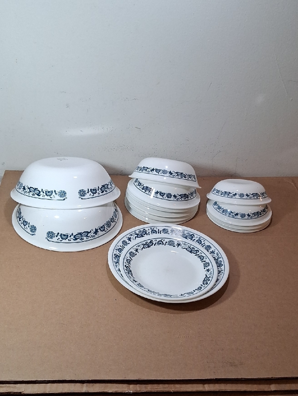 14 Corelle Dishes OLD TOWN BLUE Corningware Vintage